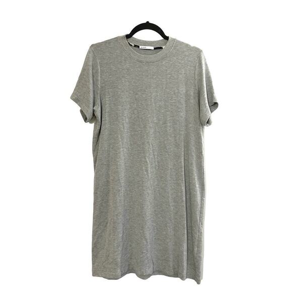 BLDWN Leah Heather Gray Crewneck Soft S/S Modal Mini T-Shirt Dress - Sz Medium - Picture 1 of 5